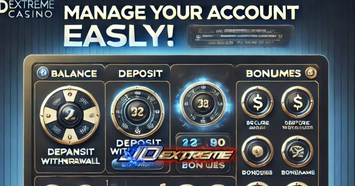 JDExtreme Casino Account Management | Secure & Easy Access